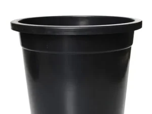 8 inch black pots (5 pots)