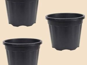 14 inch black 5 pots